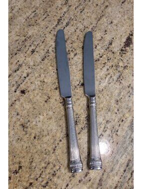 Lot of 2 Ricci Stainless Butter Knife Hollow Fluted